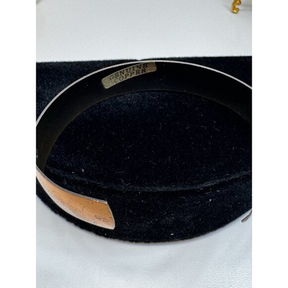 Vintage Retro Solid Copper Cuff Bracelet Boho Unisex Adjustable 7.5" - Picture 8 of 11